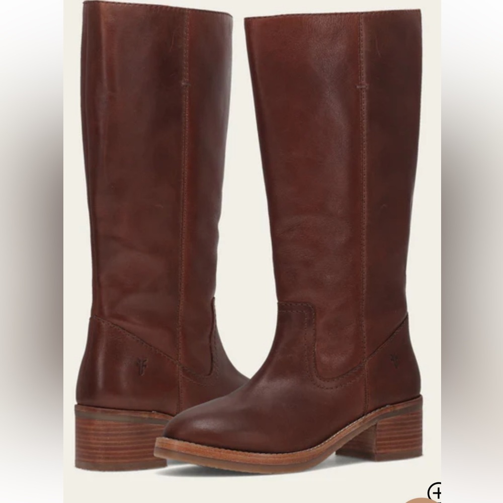 Women's FRYE CHOCOLATE BROWN Leather Boots